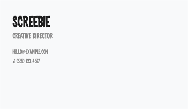 Screebie Business Card