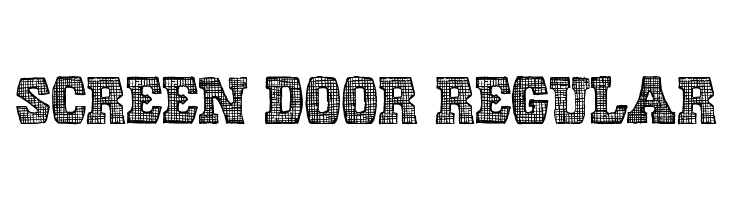 Screen Door Regular Font