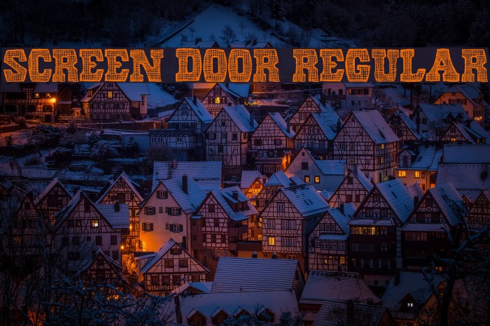Screen Door Regular Font examples