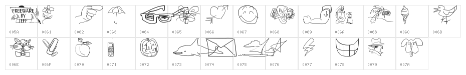 Screen Scrawls JL Character Map