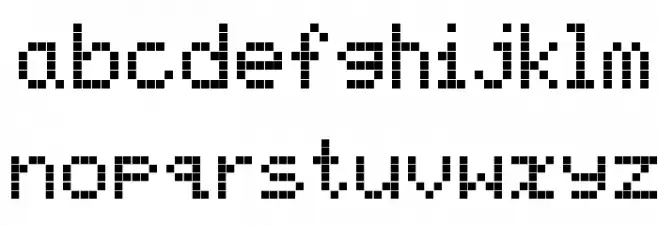 ScreenMatrix Schriftart Kleinbuchstaben