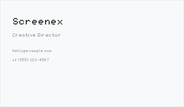 Screenex Business Card