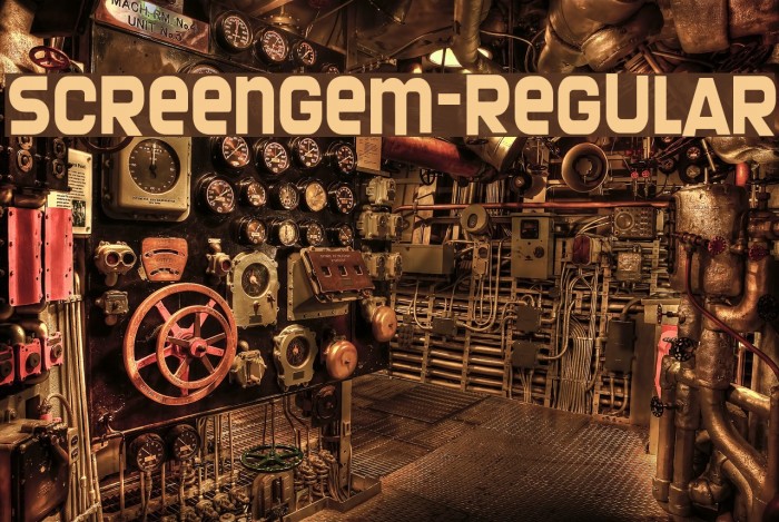Screengem-Regular Font examples