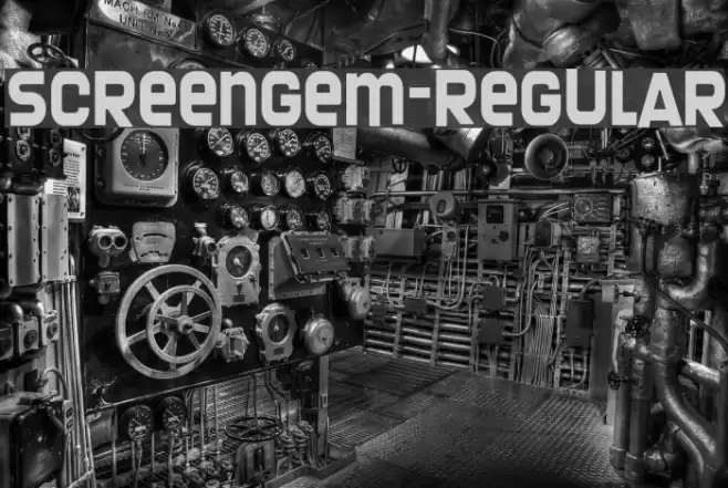 Screengem-Regular Шрифта examples