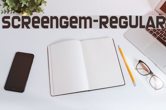 Screengem-Regular Font examples
