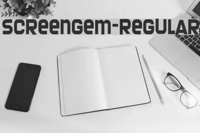 Screengem-Regular Шрифта examples