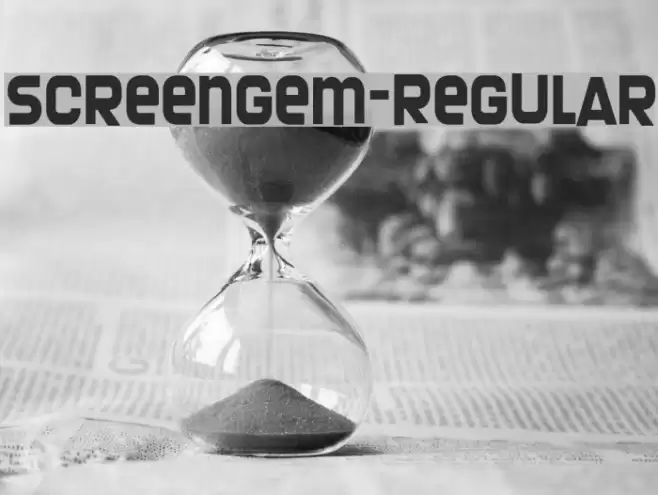 Screengem-Regular Шрифта examples