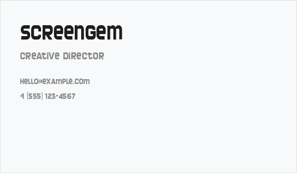 Screengem Business Card