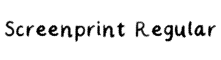 Screenprint Regular  Descarca Fonturi Gratis