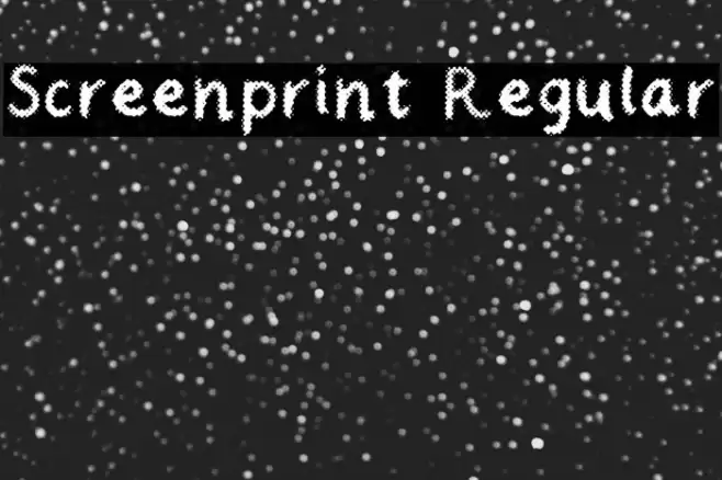 Screenprint Regular Font examples