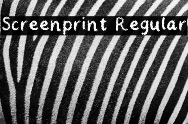 Screenprint Regular Font examples