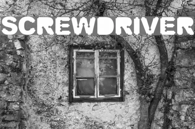 Screwdriver Font examples