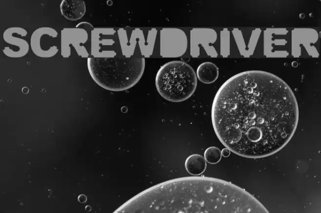 Screwdriver Font examples