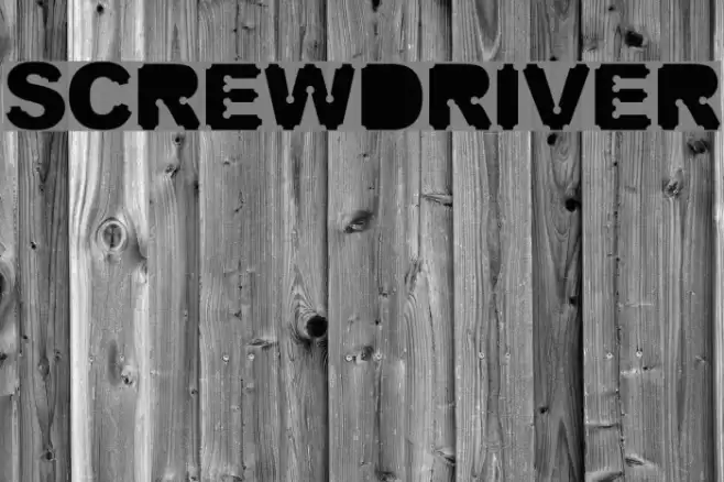 Screwdriver Font examples