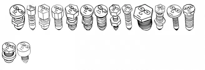 Screws Regular Font OTHER CHARS