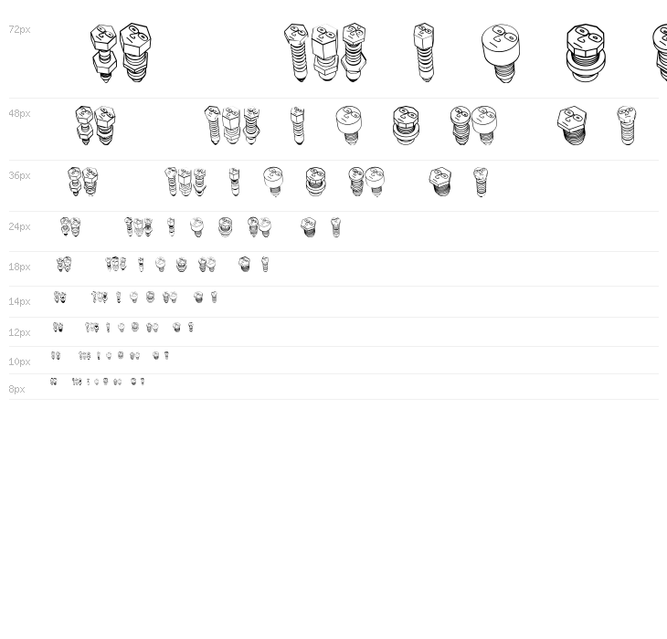 Screws Regular Waterfall