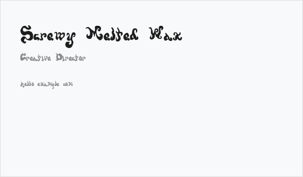 Screwy Melted Wax Business Card