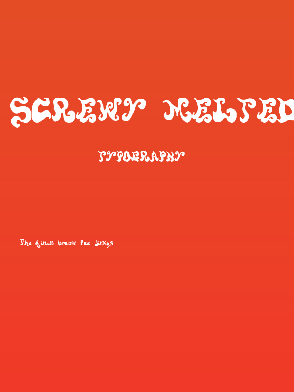 Screwy Melted Wax Poster