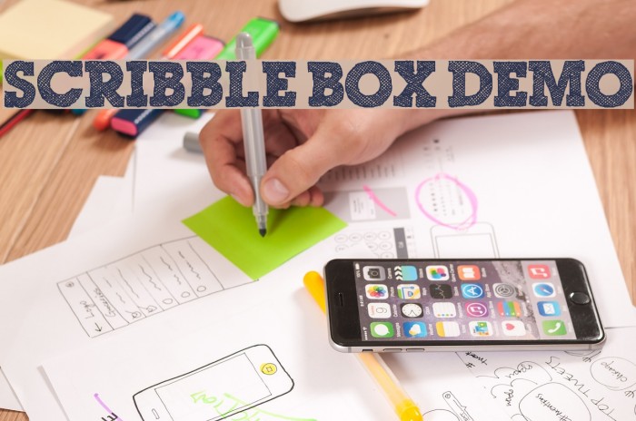 Scribble Box DEMO Font examples