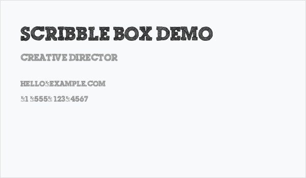 Scribble Box DEMO Business Card