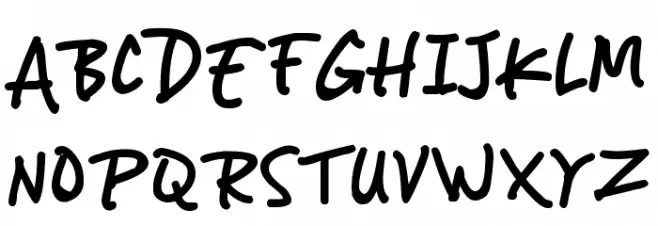 Scribble Child Schriftart Groß