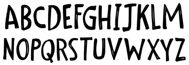 Scribble Note DEMO Regular フォント 大文字