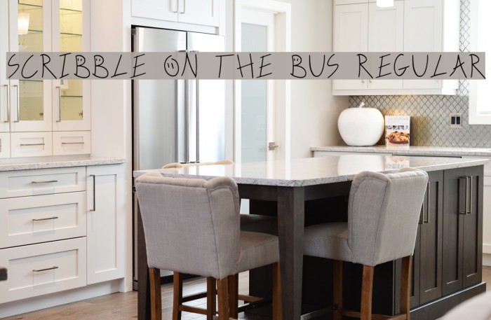 Scribble On The Bus Regular Font examples