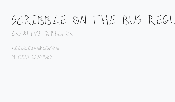 Scribble On The Bus Regular Business Card