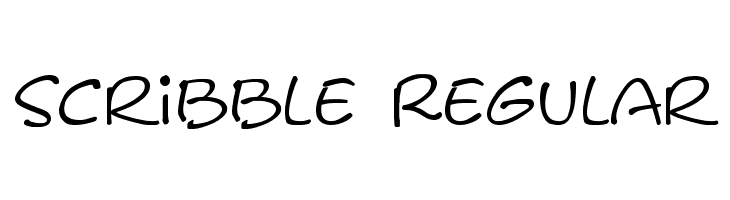 Scribble Regular  font caratteri gratis