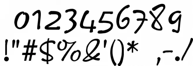 Scribble Regular Font OTHER CHARS