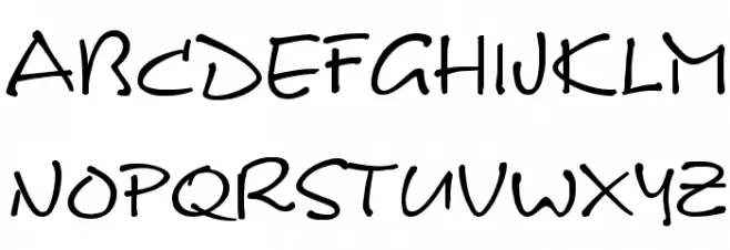 Scribble Regular Schriftart Groß