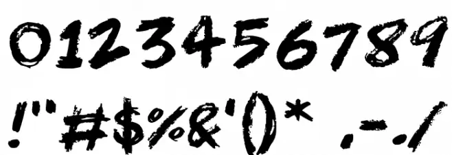 Scribble Scrawl Font OTHER CHARS