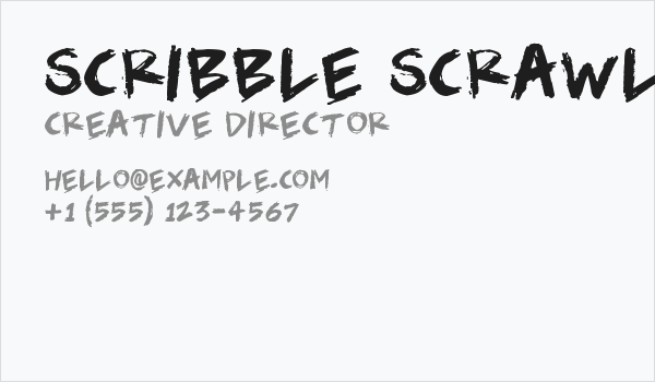 Scribble Scrawl Business Card