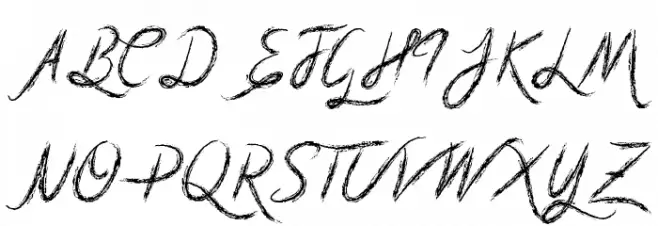 Scribble Script Шрифта ВЕРХНИЙ