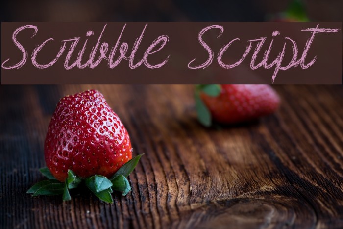Scribble Script Font examples