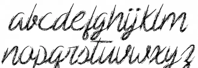 Scribble Script Font LOWERCASE