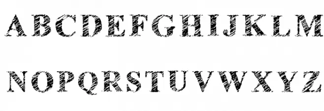 Scribble Serif Regular Schriftart Groß