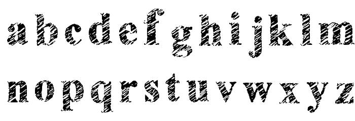 Scribble Serif Regular Font LOWERCASE