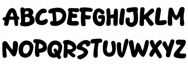 Scribble Show फ़ॉन्ट अपरकेस
