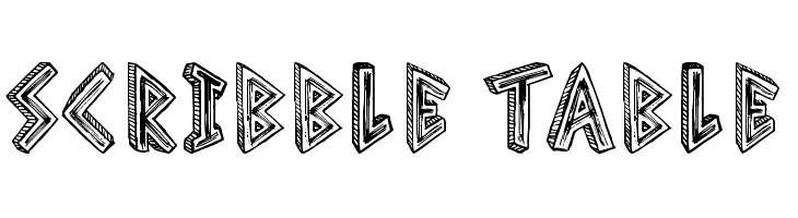 Scribble Table  Free Fonts Download