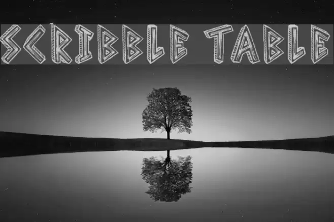 Scribble Table Font examples