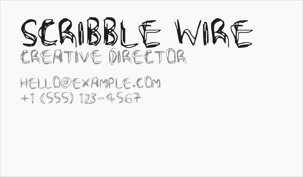 Scribble Wire Business Card