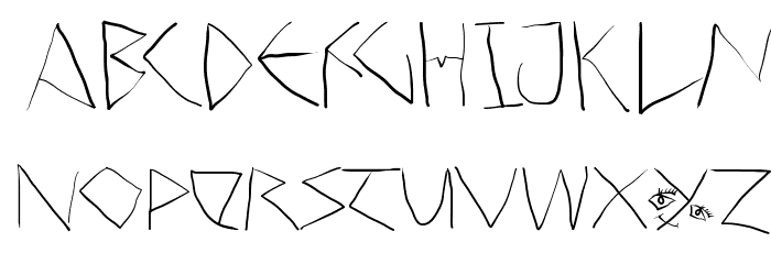 ScribbleDichFrei Font LOWERCASE