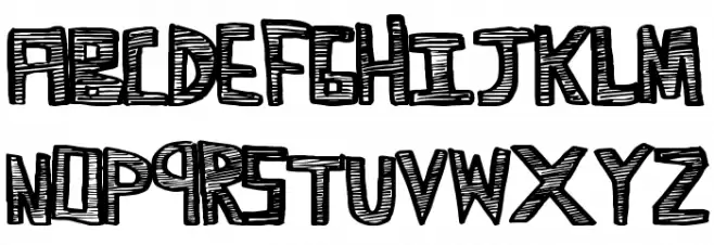 ScribbleTime フォント 大文字