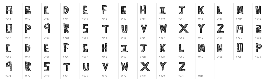 ScribbleTime Character Map