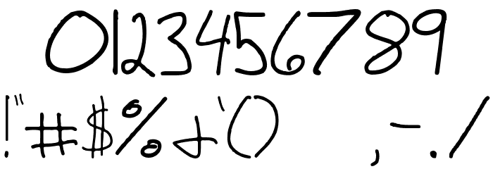 ScribbleZack Font OTHER CHARS