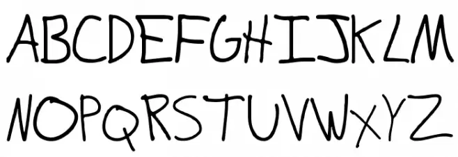 ScribbleZack フォント 大文字