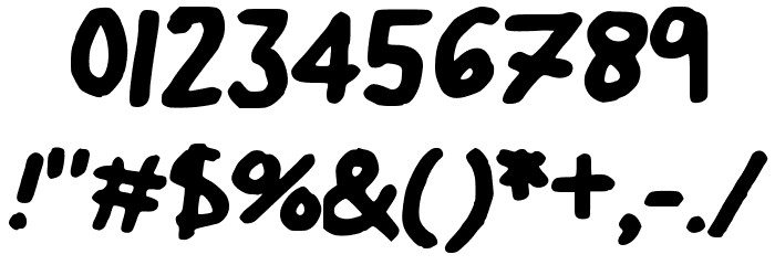 Scribble_Boo Font OTHER CHARS