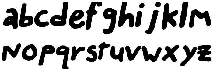 Scribble_Boo Font LOWERCASE