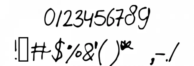 Scribble_Scrabble Font OTHER CHARS